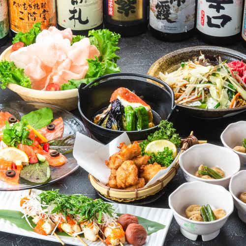 [All-you-can-drink for 3 hours] Limited number of groups ★ The best value for money!! 7 dishes including chicken skewers and salted koji fried chicken [Akane course] 3,300 yen