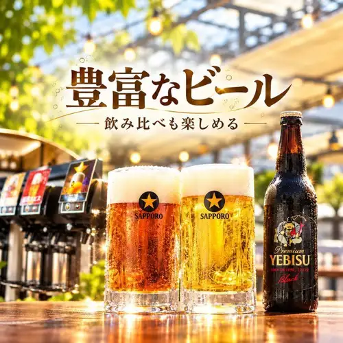 ビールの飲み比べも可能