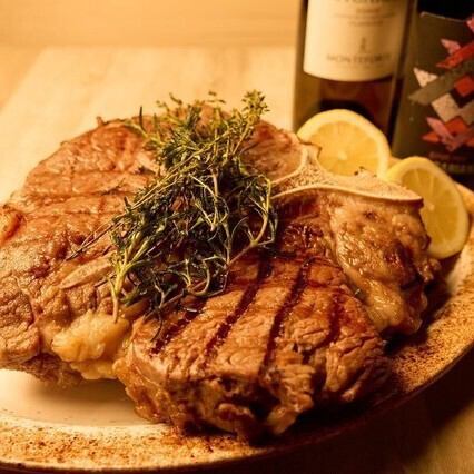 2.5時間【飲み放題＆シャンパン付】名物Tボーンステーキ！圧倒的コスパプレミアムコース！7000円