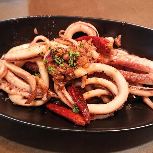 Stir-fried squid with rich cotton butter soy sauce