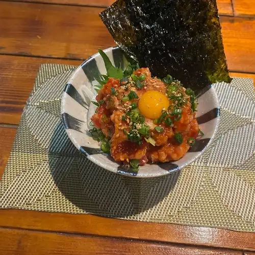 ねぎとろユッケ