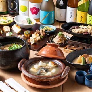 [Food only] Enjoy the evening's pure rice sake lees course with soft-shelled turtle hotpot and fillet steak