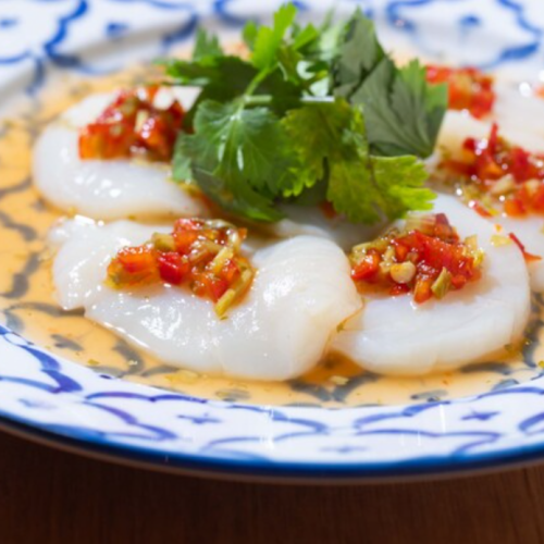 ホタテのカルパッチョスパイシーソース