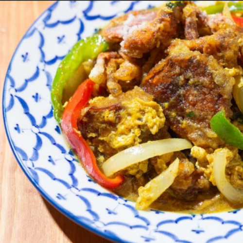 プーパッポンカリー　ソフトシェルクラブ卵カレー炒め