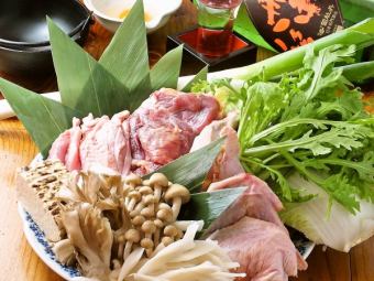 Tosa Hachikin chicken sukiyaki hotpot course [120 minutes all-you-can-drink included [with coupon] 5000 yen → 4500 yen]