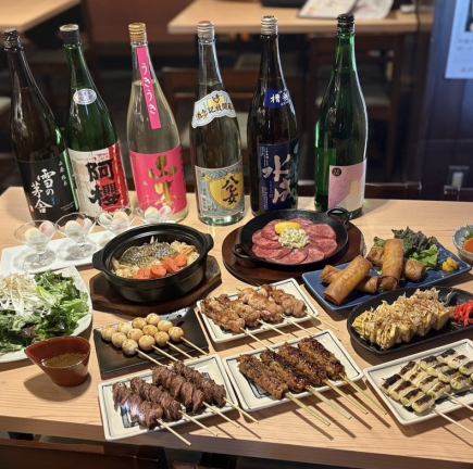 [2-hour all-you-can-drink included] All-you-can-eat grilled chicken banquet course (13 dishes total) 4950 yen (tax included)