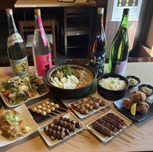 【2時間飲み放題付き】焼鳥や比内地鶏の出汁巻きなど全11品"名物スタンダードコース"4400円(税込)