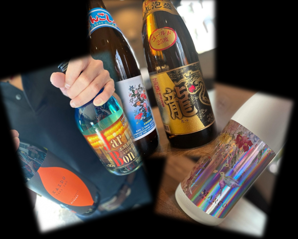 We have famous brands of sake, authentic shochu, and awamori ☆
