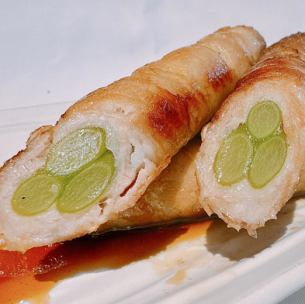 にんにくの芽肉巻焼