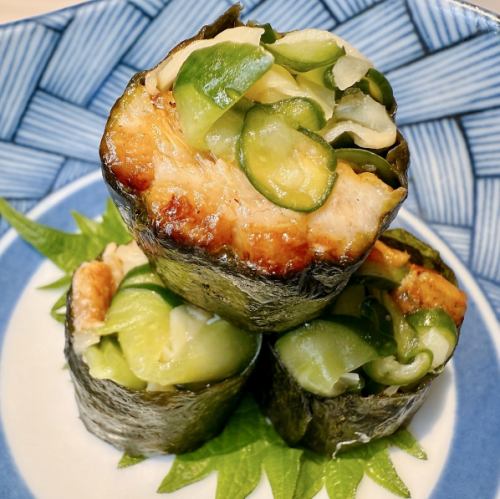 Eel and prawn roll
