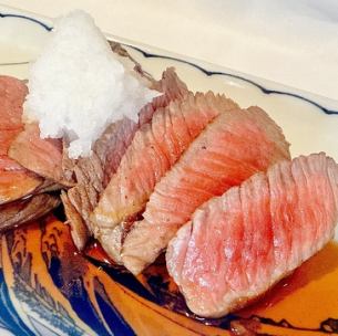 特A5黒毛和牛赤身炭火焼～おろしにんにく醤油～