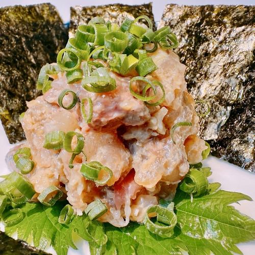 ぶりのなめろう磯辺巻