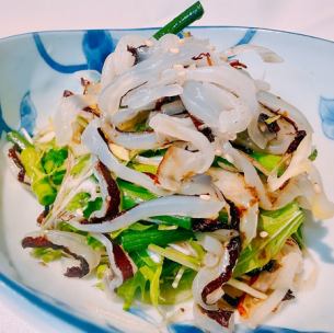 刺身クラゲ香味野菜サラダ