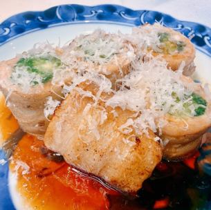 菜の花の肉巻焼 ふわっとパルミジャーノ