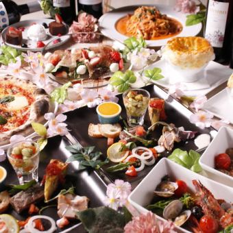 ★생맥주 첨부★【송별회나 축하 일에도 최적】2시간 음료 무제한 7품 7000엔 코스