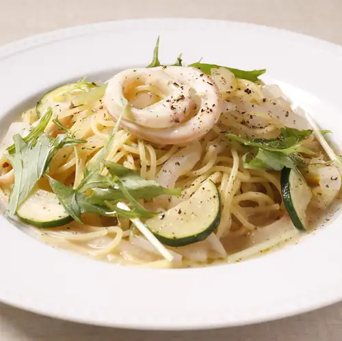 イカと夏野菜の塩レモンソース生パスタディナーセット