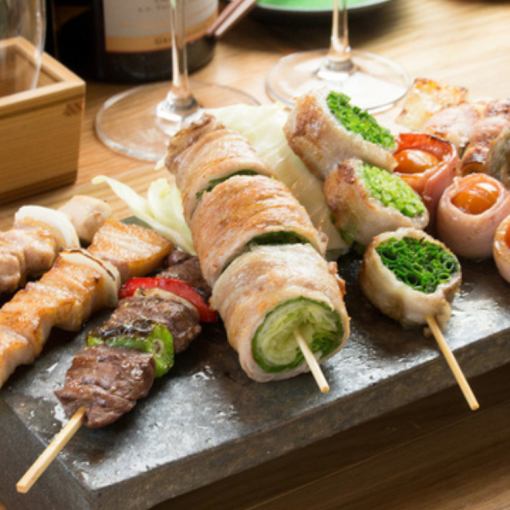 【Canの最高にお得な女子会コース】串焼き5本＆お好きなメニューが選べる■3時間飲み放題付
