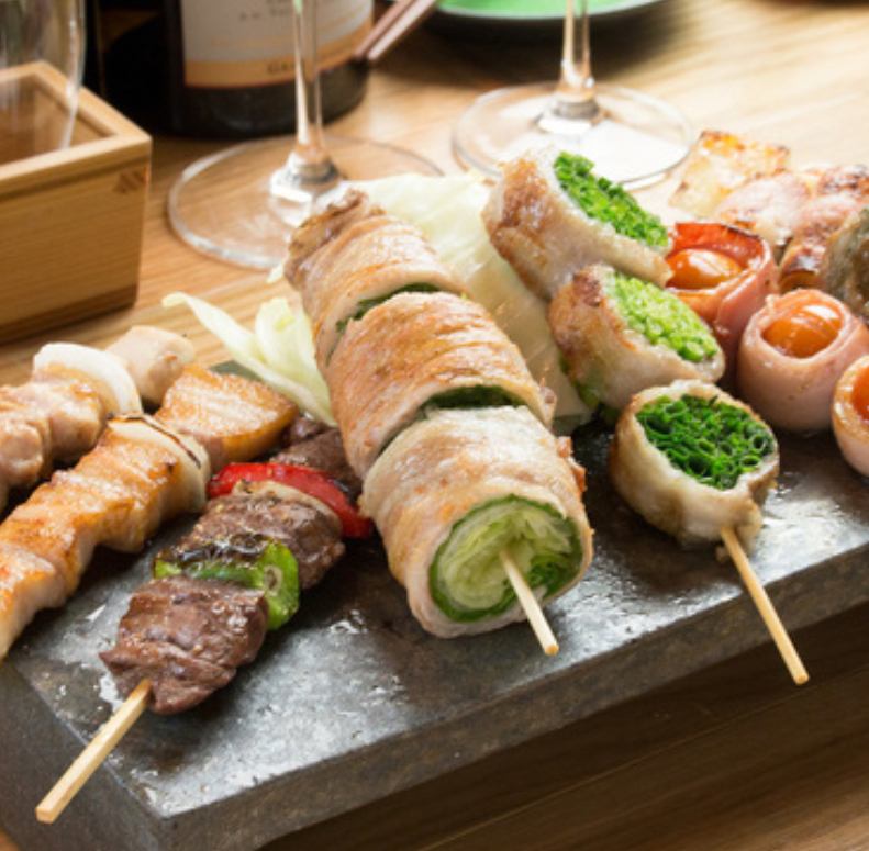 クシヤキと一緒に食べるもつ鍋は逸品！