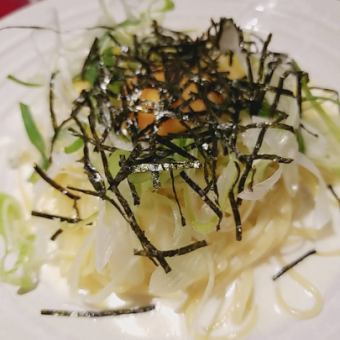 Nori green onion Japanese style carbonara