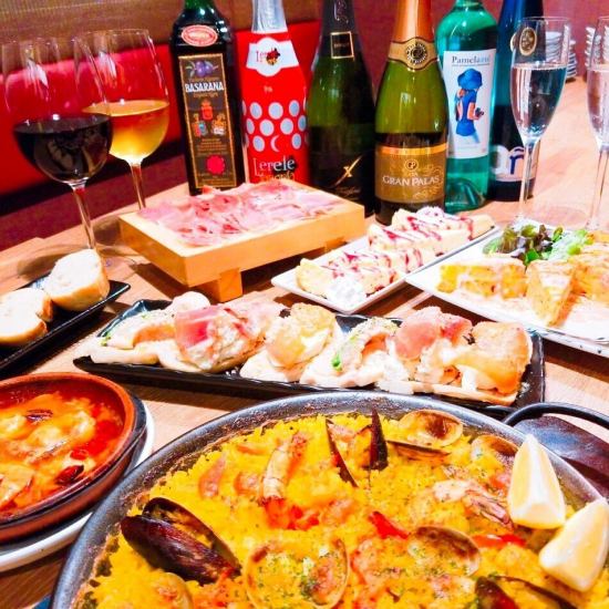 A restaurant where you can eat paella made with raw rice and homemade bouillon. 1 minute walk from Yotsukaido Station. Spanish Banquet