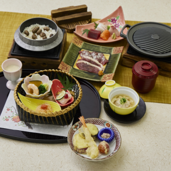 ★（9/1より）季節の特別会席【黒毛和牛と鴨の鉄板焼】 はぎ 4,500円（税込）