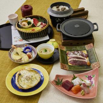 ★（9/1より）季節の特別会席【黒毛和牛と鴨の鉄板焼】 しおん 5,000円（税込）