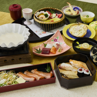 ★（9/1より）季節の特別会席【季節の魚しゃぶ小鍋】 りんどう 6,000円（税込）