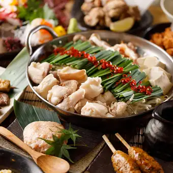 『極鍋-きわみなべ-コース』地鶏の炭火焼き含10品 3時間飲み放題 6500円⇒5500円