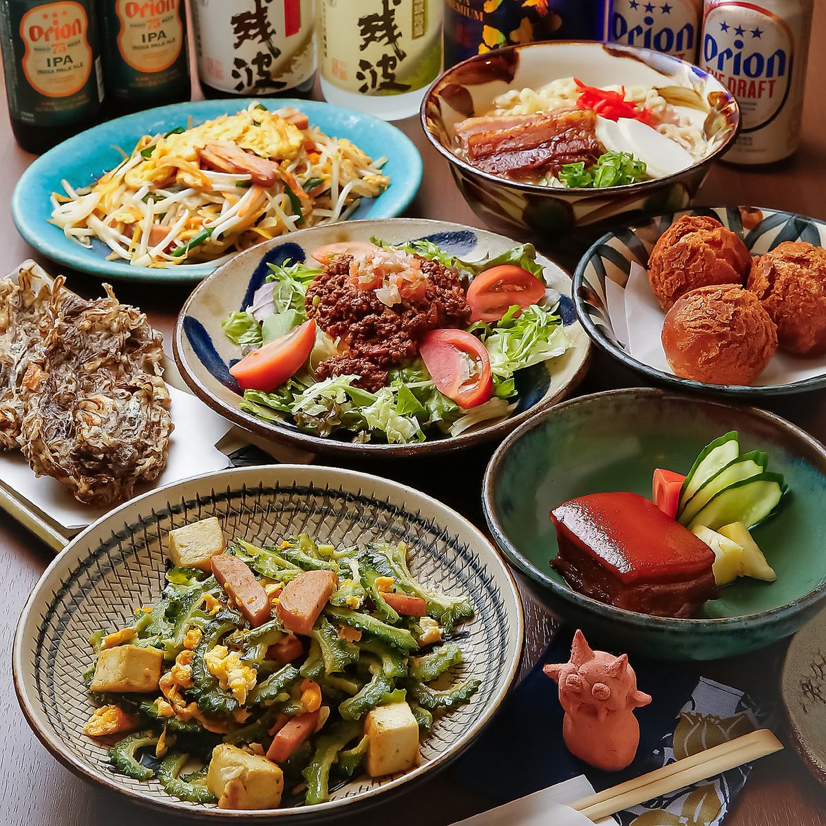 【오기쵸역에서 도보 약 2분】산지 직송의 오키나와 요리와 아와모리로 즐거운 시간을 보내 주세요!