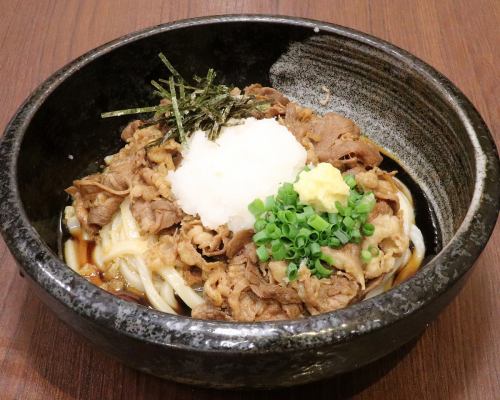 【ぶっかけうどん】肉盛りおろしぶっかけ