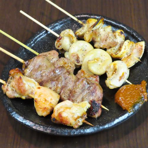 Yakitori! Grilled skewers! Grilled vegetables too!