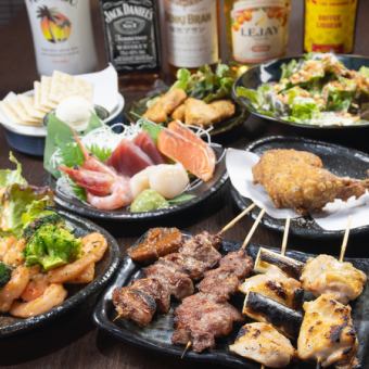 [Special Course with 3-Hour All-You-Can-Drink] Includes sashimi, yakitori, and [Tonbo Original Chicken]! 9 dishes for 6000 yen