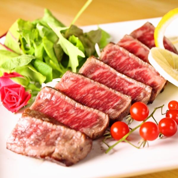 Charcoal-grilled domestic Wagyu beef