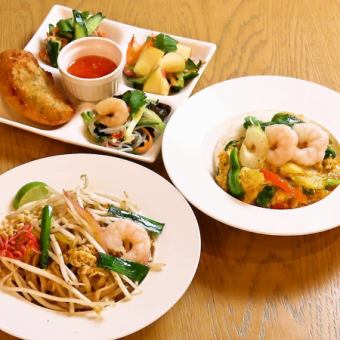 【平日点餐自助餐】超值的自助午餐，2,200日元新鲜烹制的泰式自助餐！