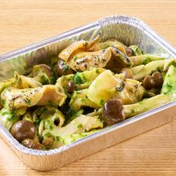 Grilled whelk and mushrooms in garlic butter