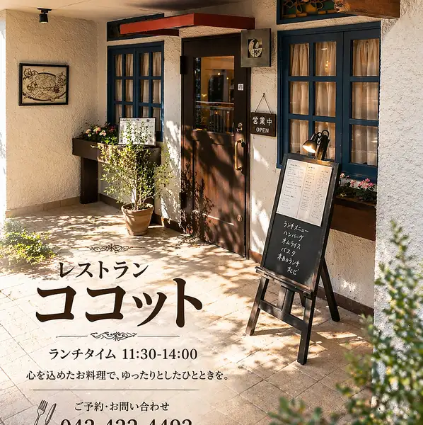 ひばりヶ丘駅南口から徒歩約4分。月／火／木はランチ。金／土／日／祝日はランチとディナーを営業。1974年創業の昔ながらの洋食店です。