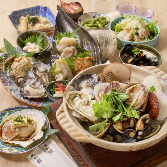 11月12月とよ新名物コース！活け鮑と金目鯛酒蒸し、冠地どりを使用した【90分飲み放題付き】