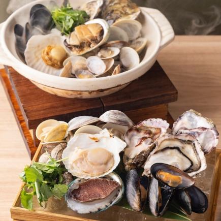 貝尽くし盛り合わせコース◎ココでしか味わえない貝料料理の数々、貝好きじゃなくても好きになる