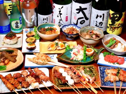 [Weekdays only!] Includes 120 minutes of all-you-can-drink! A banquet course that includes horse sashimi, sashimi platter, yakitori, and 6 other dishes ⇒ 5,000 yen!