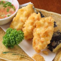 eggplant and corn tempura