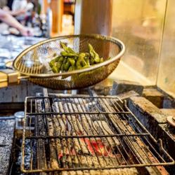 枝豆の炭火焼き