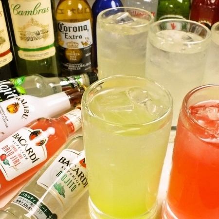 モヒートが新たに追加♪ジュース・カクテル・チューハイ・ハイボールなど約60種飲放♪