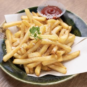 Potato fries topped with truffle-flavoured whipped butter