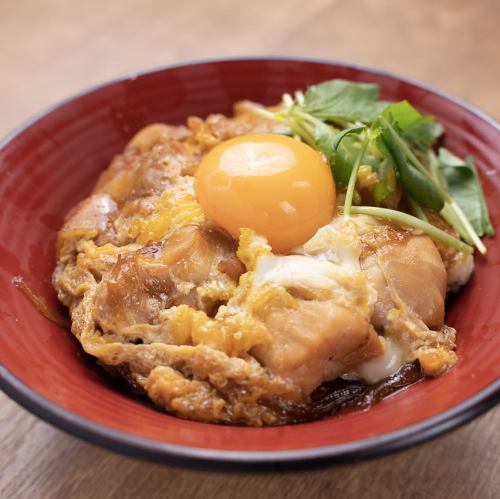 Oyakodon with red chicken egg