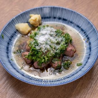 低温調理したレバーのカルパッチョ風