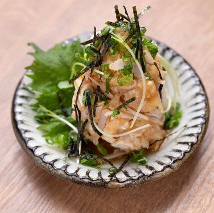 ささみのタタキあっさり梅おろしポン酢