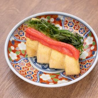 薩摩赤鶏玉子の明太子だし巻き