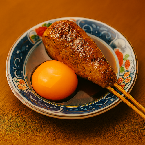 ◆赤鶏卵の月見つくね◇