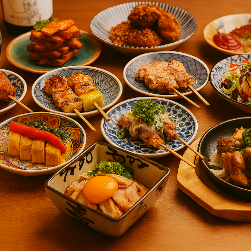 こだわり1●王道コースお食事のみ全11品4500円◆新鮮ももの炙り焼きや串焼き6種など◆ 