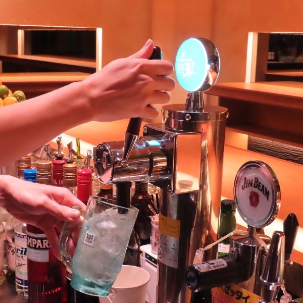 東北初の翠ジンのサーバーをご用意しております♪翠ジンソニックがおすすめです！爽やかな口あたりとトニックで飲みやすい一杯です！女性にもおすすめです♪